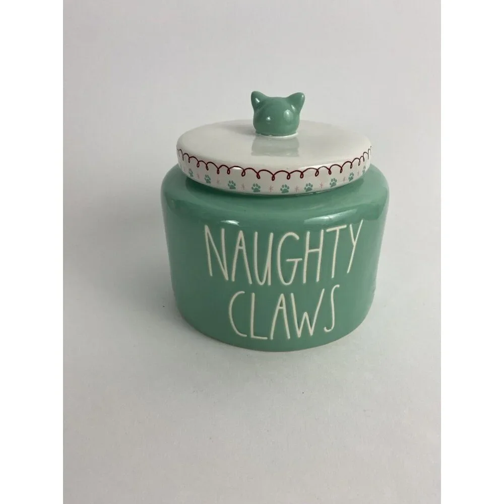 Rae Dunn Cat Treats Food Canister 